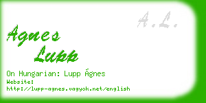 agnes lupp business card